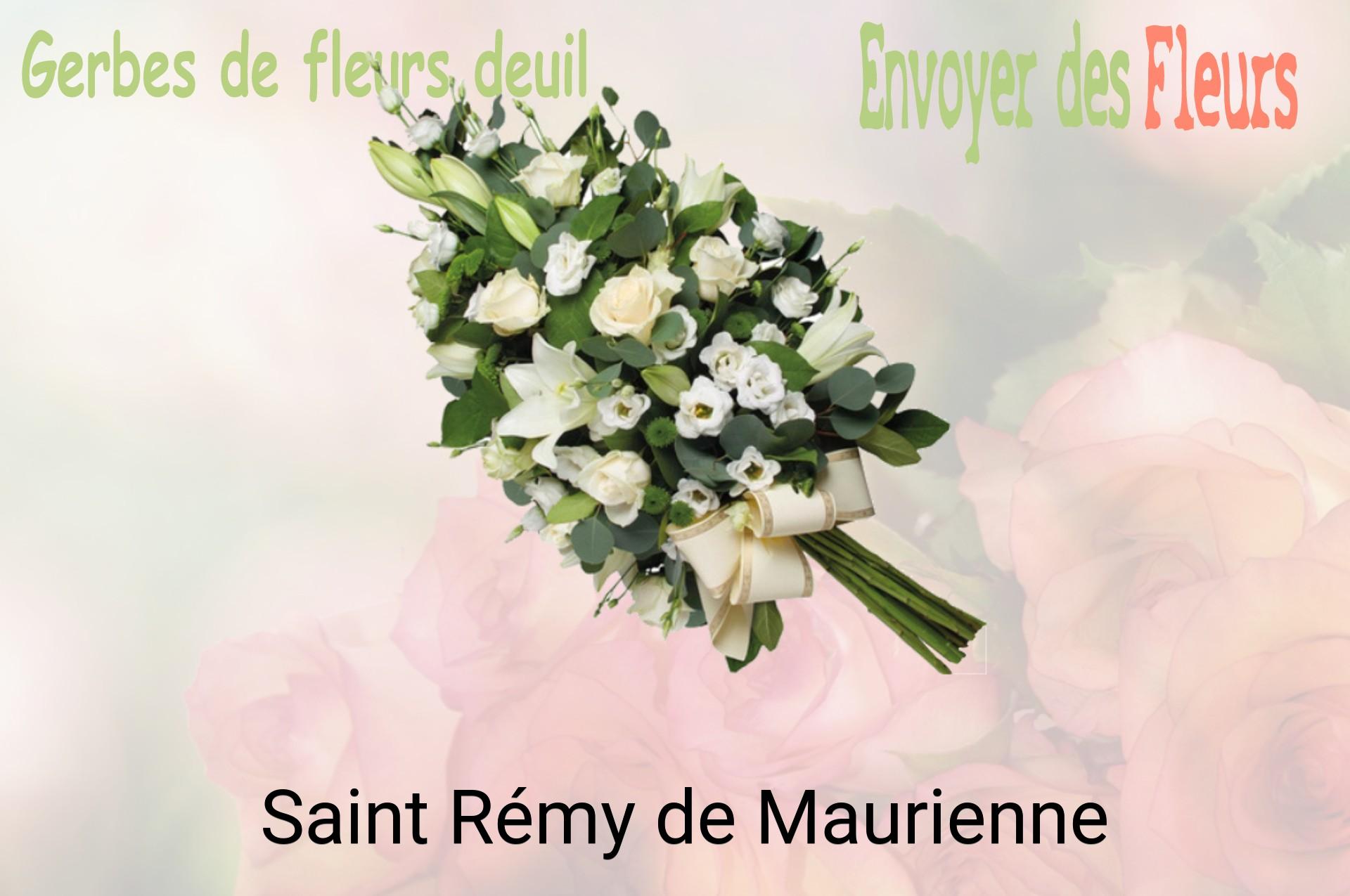 Gerbe de fleurs de deuil livrée à Saint-Rémy-de-Maurienne